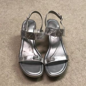 Andrew Geller Silver Cut Out Wedge